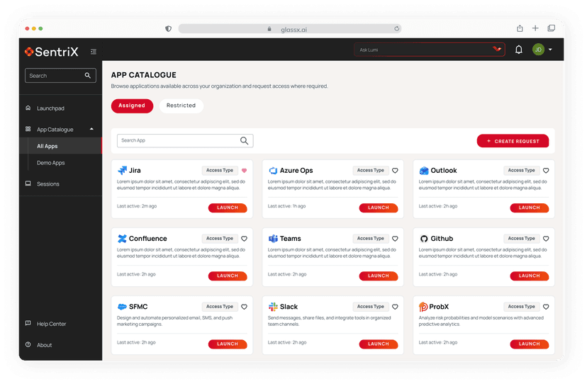 Centralized Application Access 